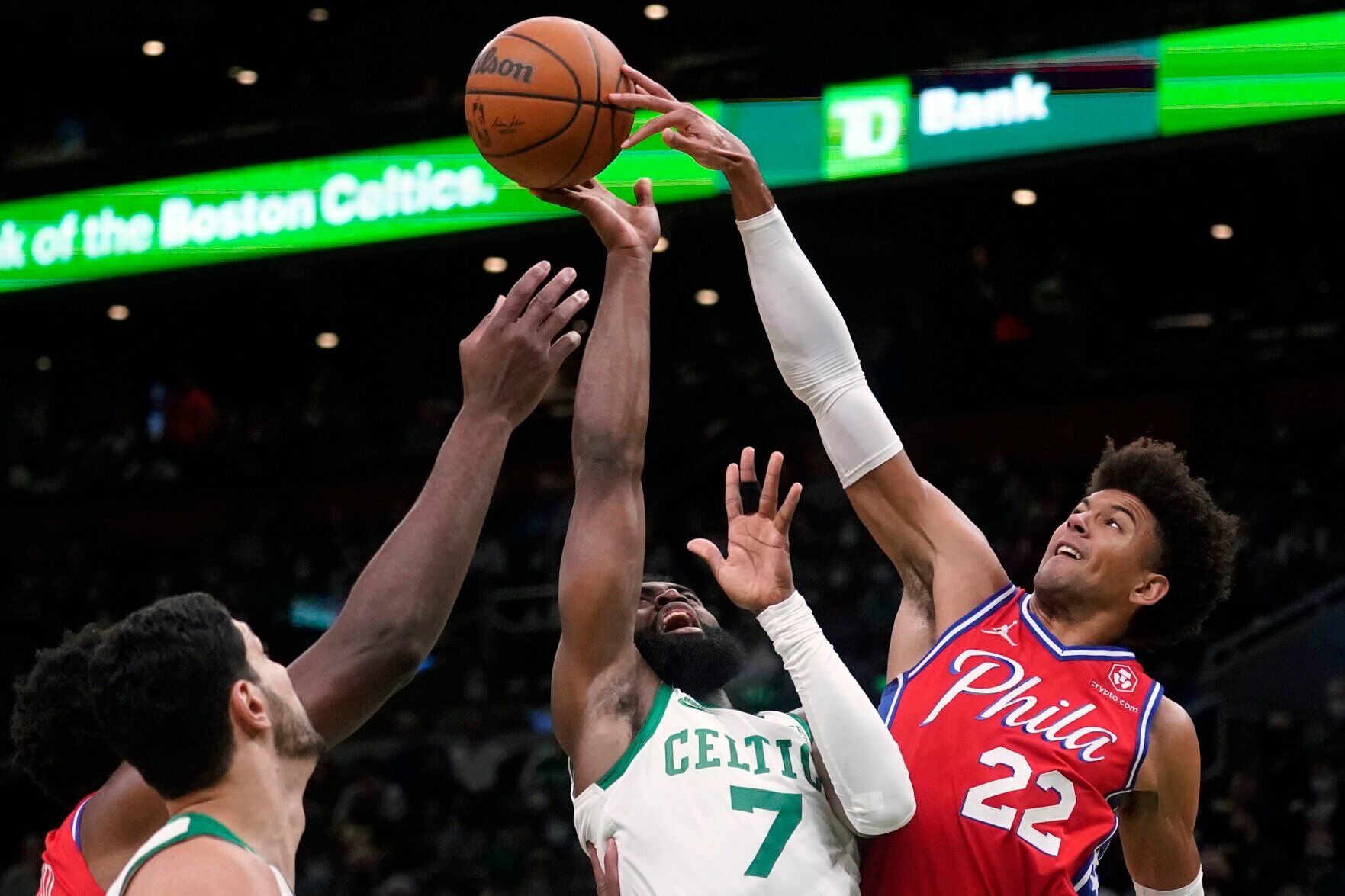 APTOPIX 76ers Celtics Basketball